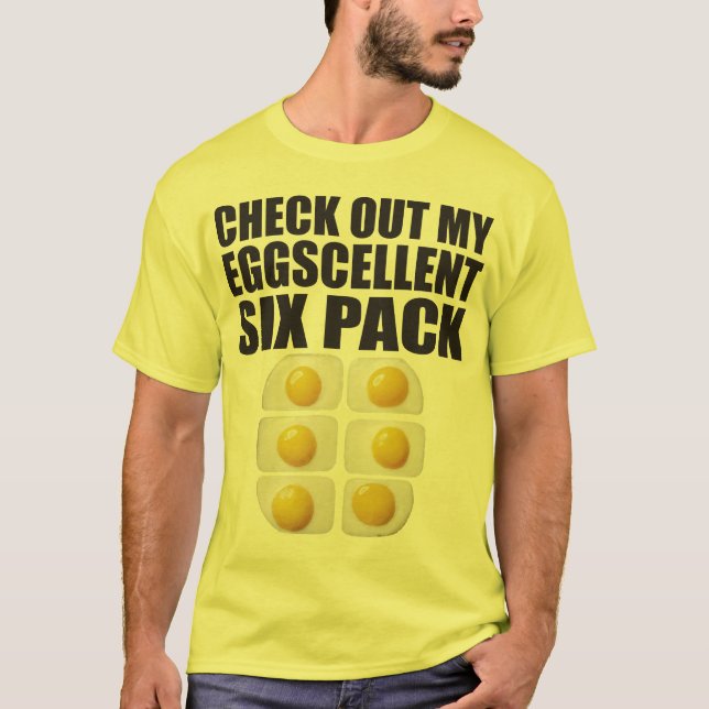 Camiseta Echa Un Vistazo A Mi Eggscellent Six Pack - Eggs (Anverso)