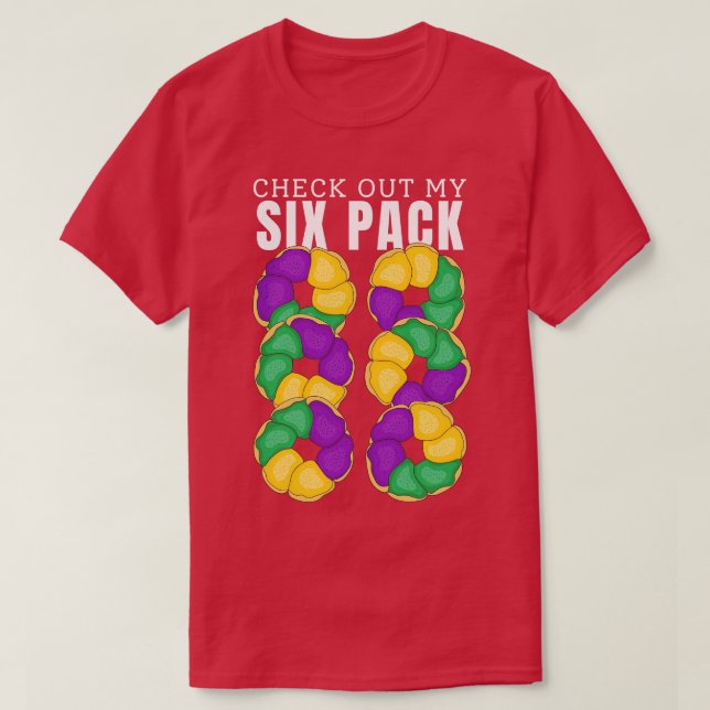 Camiseta Echa un vistazo a mi pastel King SixPack Funny Mar (Diseño del anverso)