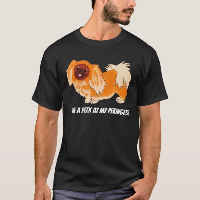 Camiseta Echa un vistazo a mi pekingés (Anverso)
