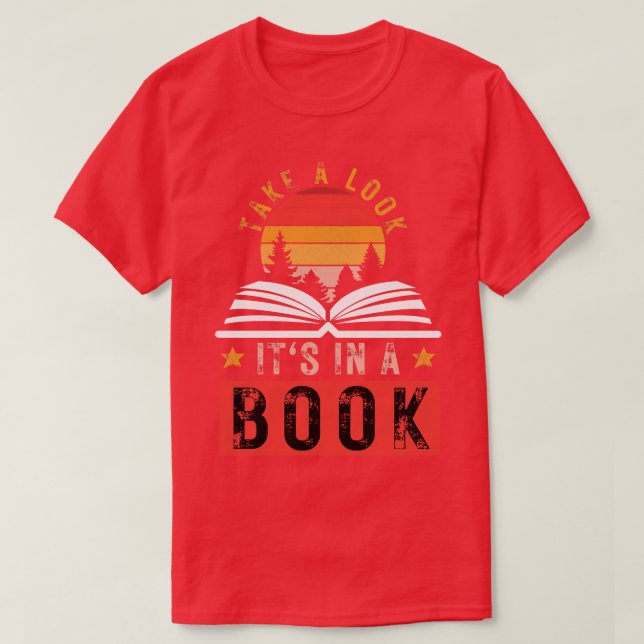 Camiseta Echa un vistazo a su libro 14 (Diseño del anverso)