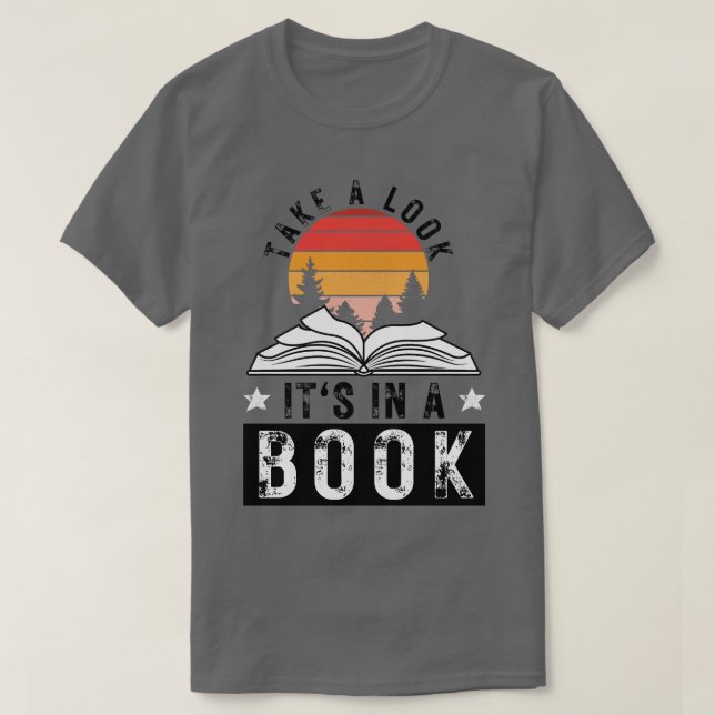 Camiseta Echa un vistazo a su libro 5 (Diseño del anverso)