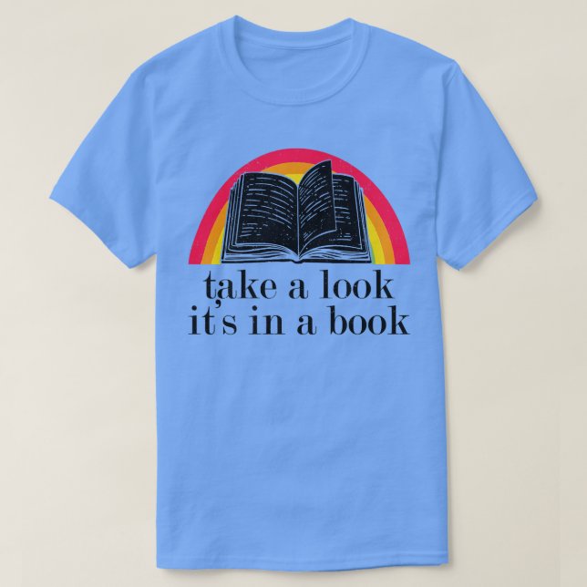 Camiseta Echa un vistazo a un libro gracioso  (Diseño del anverso)