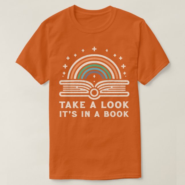 Camiseta Echa Un Vistazo En Un Libro 1 (Diseño del anverso)