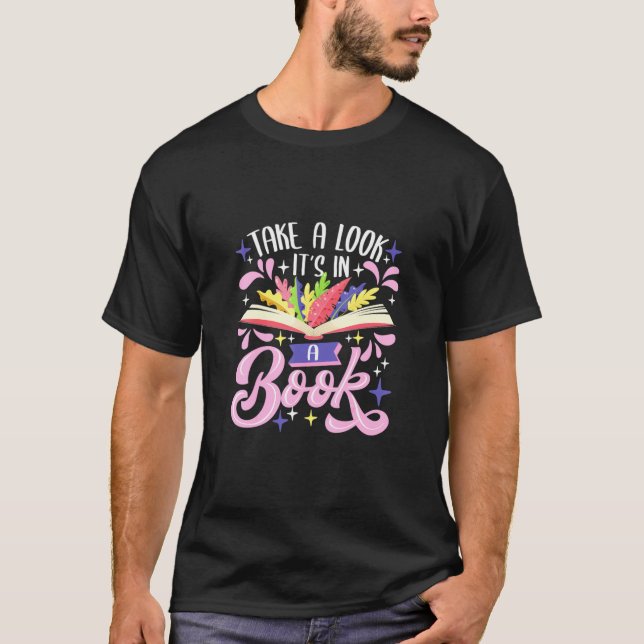 Camiseta Echa Un Vistazo En Un Libro - Leer Bookworm (Anverso)