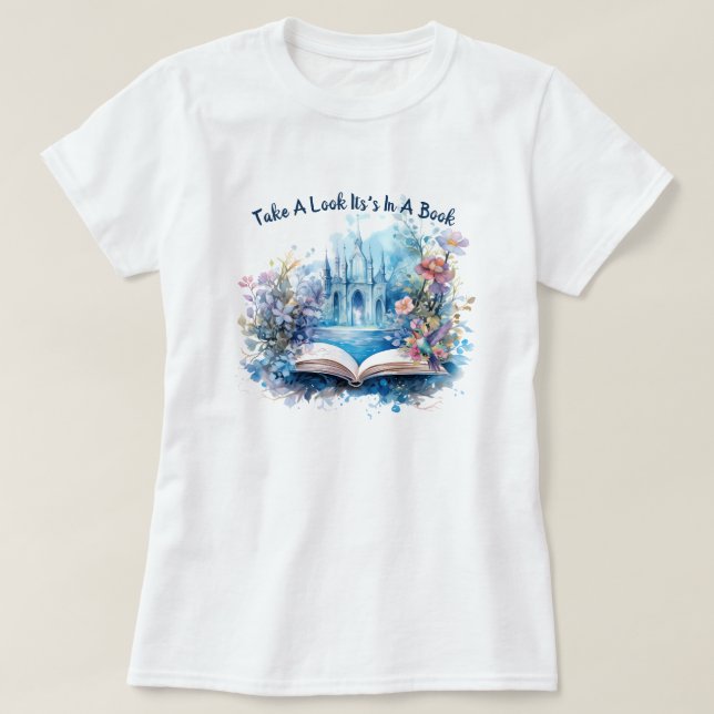 Camiseta Echa Un Vistazo Está En Un Libro (Diseño del anverso)