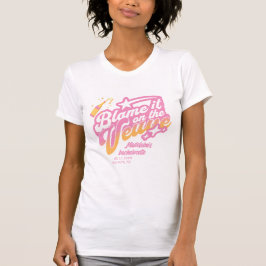 Camiseta Échale la Culpa a la Veuve Y2K Rosa Naranja para D