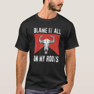 Camiseta Échale la culpa a mis raíces Cráneos de toro de m