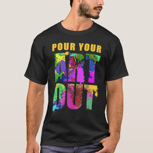 Camiseta echar a tu artista de pintura (Anverso)