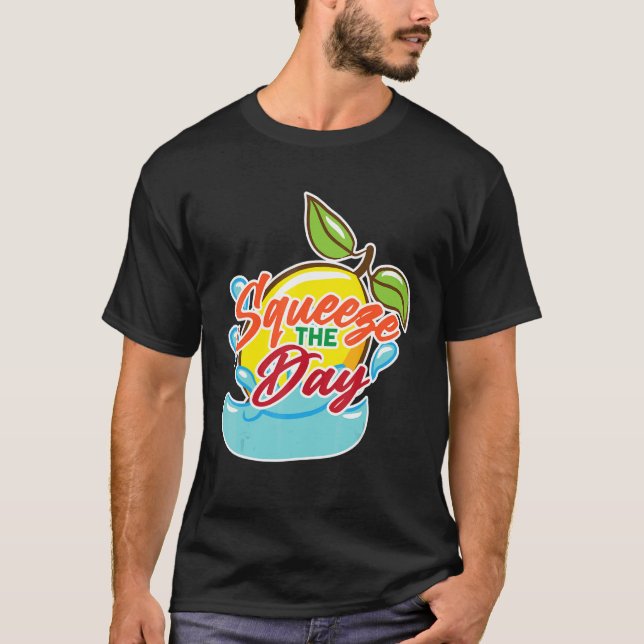 Camiseta Echar Squeeze The Day Lemonade Stand Juice Stand L (Anverso)