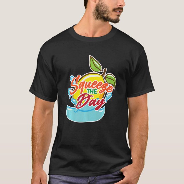 Camiseta Echar Squeeze The Day Lemonade Stand Juice Stand L (Anverso)