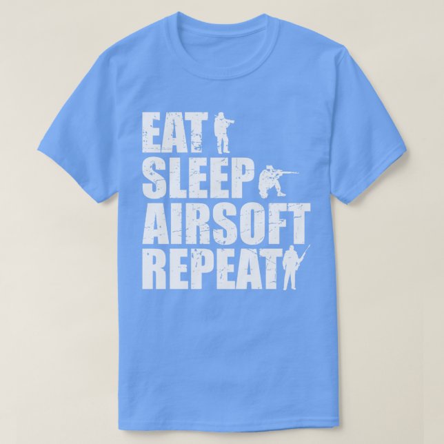 Camiseta Eche Sleep Airsoft Repetir 3 (Diseño del anverso)