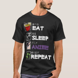 Camiseta Eche Sleep Anime Repita Kawaii Otaku Manga Japan F