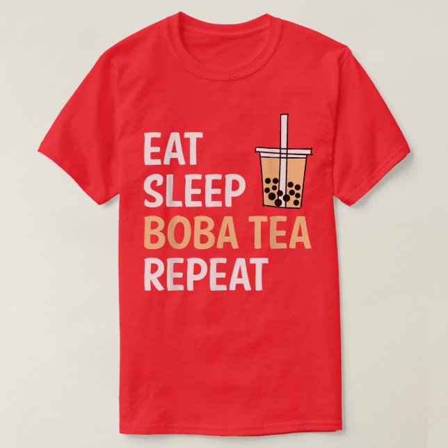 Camiseta Eche Sleep Boba Tea Repetir Té de burbuja (Diseño del anverso)
