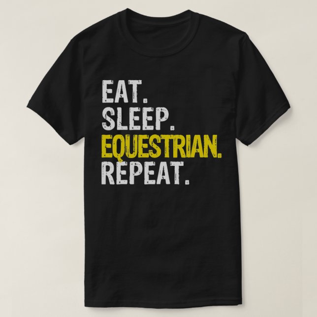 Camiseta Eche Sleep Equestrian Repetir Caballos (Diseño del anverso)