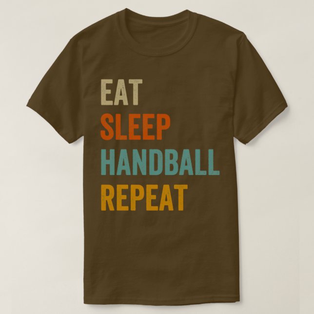 Camiseta Eche Sleep Handball Repetir Funny Sport Player Fan (Diseño del anverso)