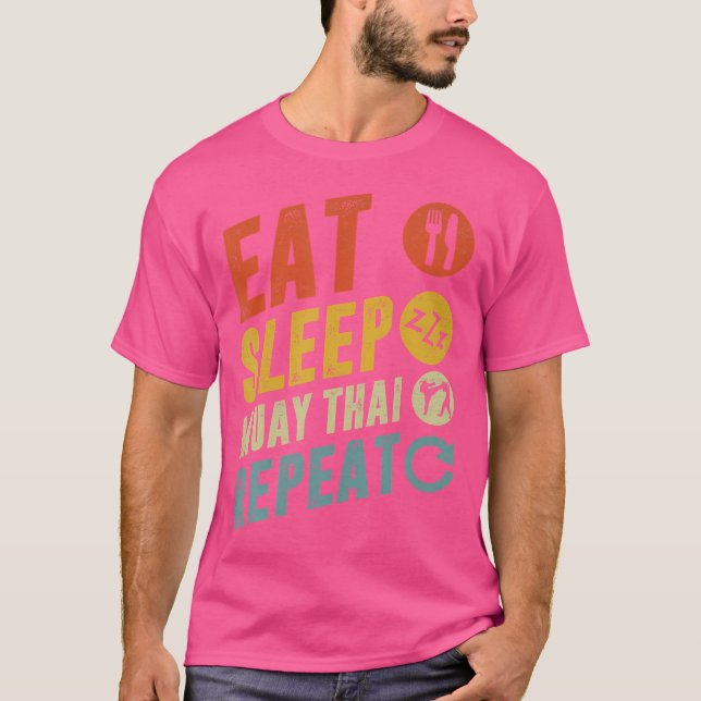 Camiseta Eche Sleep Muay Thai Repeat Muay Thai (Anverso)