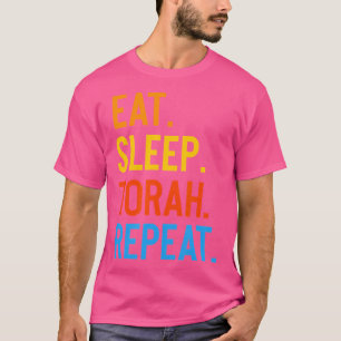 Camiseta Eche Sleep Torah Repetir el campamento judío de ve