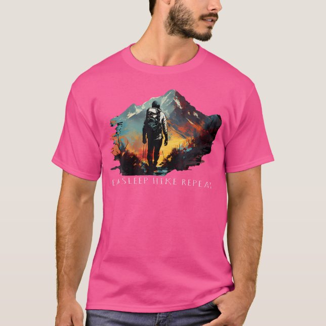 Camiseta Eche Sueño Senderismo Rutas de Camping Retro Vinta (Anverso)