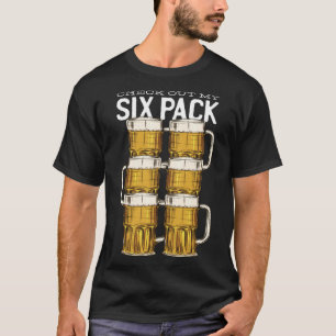 Camiseta Eche un vistazo a mi cerveza de seis paquetes
