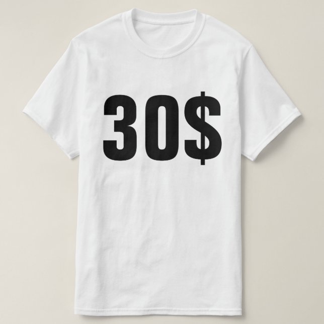 CAMISETA ECHETS AUX DE 30$ (Diseño del anverso)