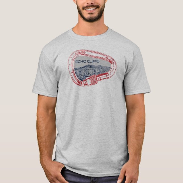 Camiseta Echo Cliffs California Rock Climber Carabiner (Anverso)