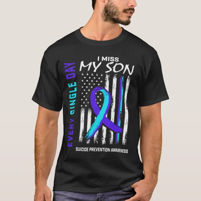 Camiseta Echo de menos a mi hijo para prevenir el suicidio  (Anverso)