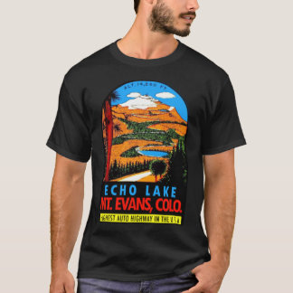 Camiseta Echo Lake Mt Evans Colorado Vintage Travel Decal C