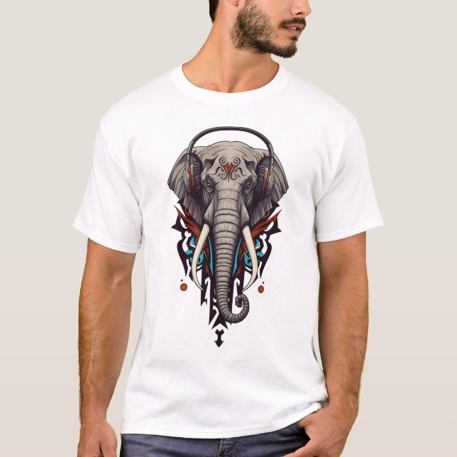 Camiseta Echo of Giants – Abstract Elephant in Sound (Anverso)