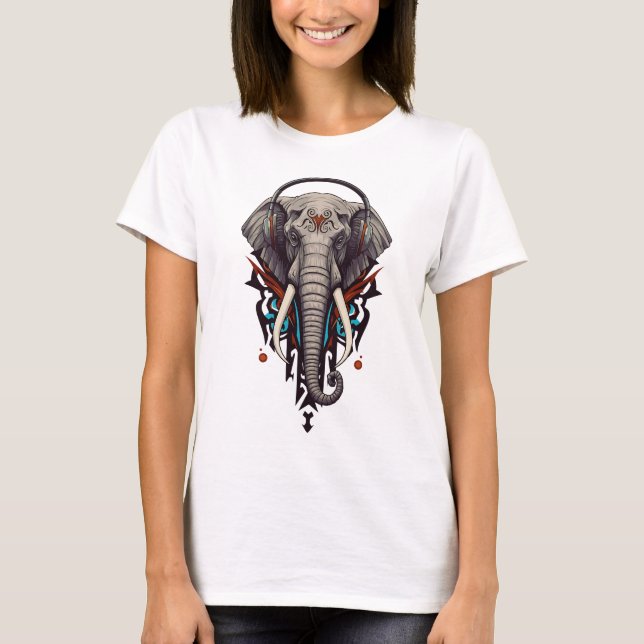 Camiseta Echo of Giants – Abstract Elephant in Sound (Anverso)