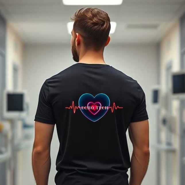 Camiseta Echo Tech | Latido | Corazón con EKG (Echo Tech | Heartbeat | Heart with EKG T-Shirt)
