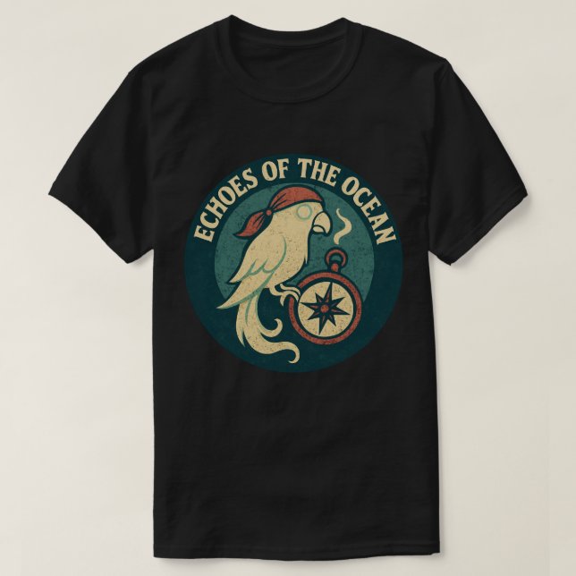 Camiseta Echoes Of The Ocean Pirate Parrot (Diseño del anverso)