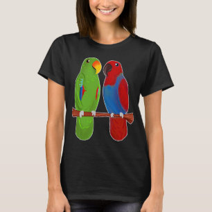 Camiseta Eclectus Parrot Adorable Pareja Pájaros Cuidados D
