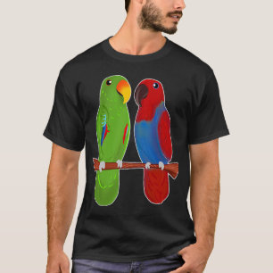 Camiseta Eclectus Parrot Adorable Pareja Pájaros Cuidados D