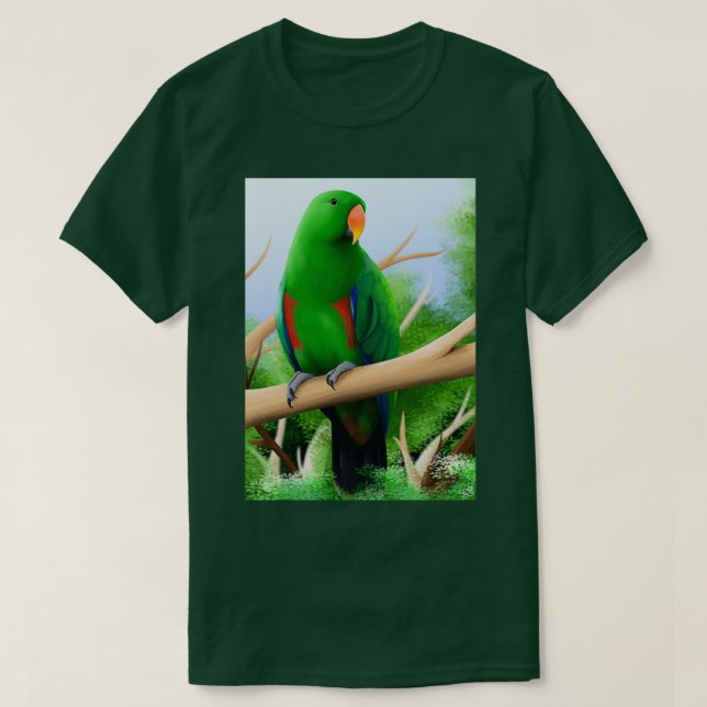Camiseta Eclectus Parrot Malé 1 (Diseño del anverso)