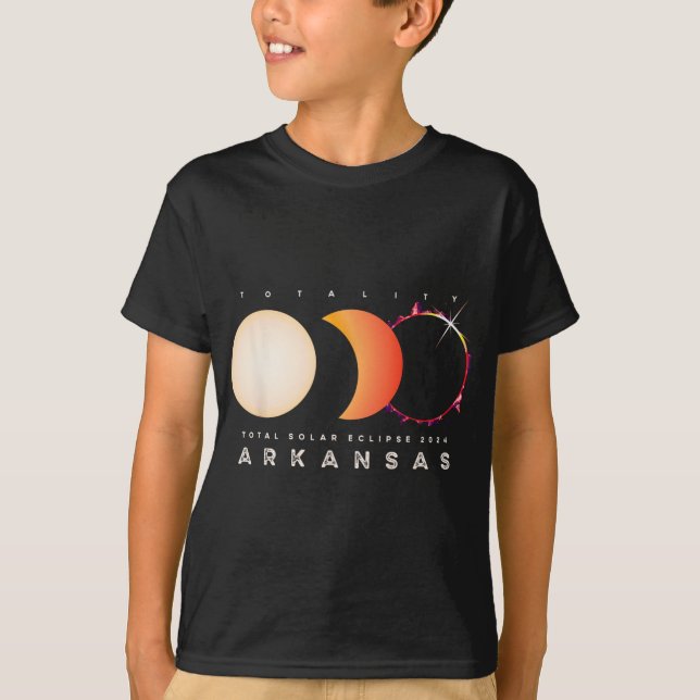 Camiseta Eclipse 2024 Arkansas Total Eclipse Astronomy Grap (Anverso)