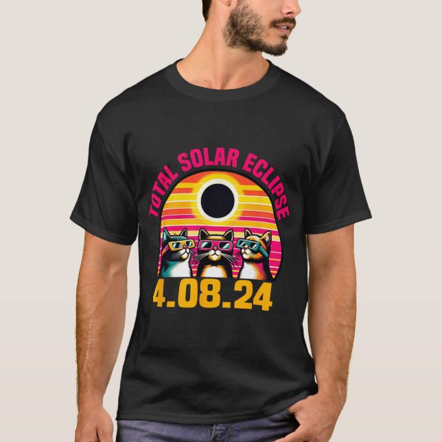 Camiseta Eclipse 2024 Eclipse total 8 de abril de 2024 Gles (Anverso)