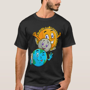 Camiseta Eclipse 2024 Funny Earth Sun Moon Selfie Space Kid