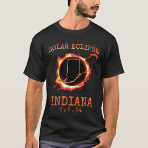 Camiseta Eclipse 2024 Indiana State Totality Usa Path Souve
