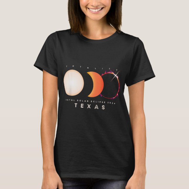 Camiseta Eclipse 2024 Texas Eclipse Total America Gráfico (Anverso)