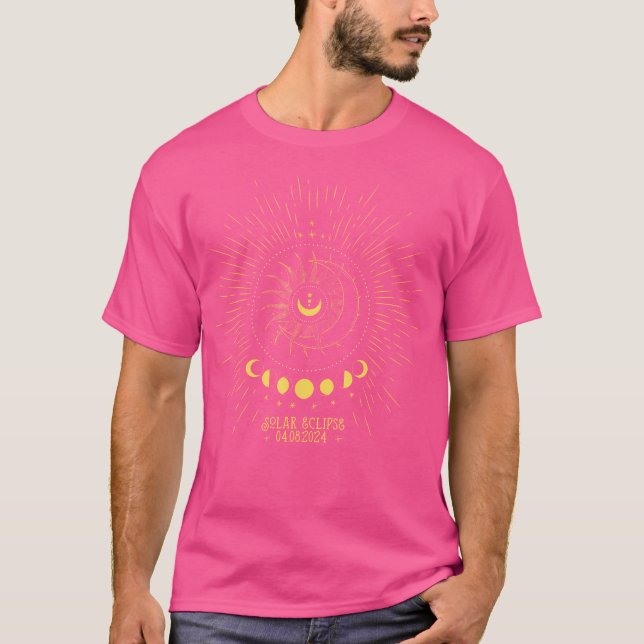 Camiseta Eclipse April 8 2024 Boho Celestial Moon Phases To (Anverso)