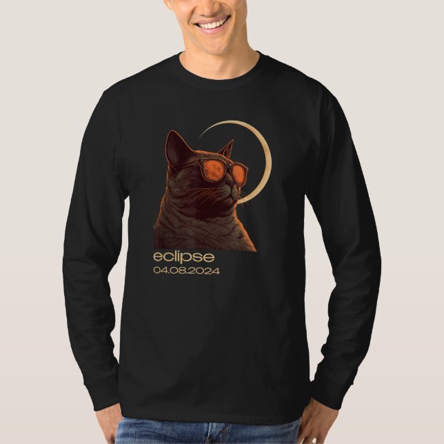 Camiseta Eclipse April 8 2024 Total Annular Eclipse Cat Fan (Anverso)