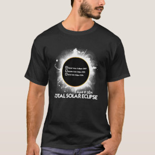 Camiseta Eclipse Checklist Total Eclipse Solar 8 de abril d