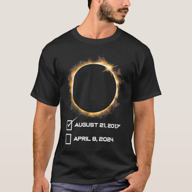 Camiseta Eclipse Checklist Total Solar Eclipse April 8 2024 (Anverso)