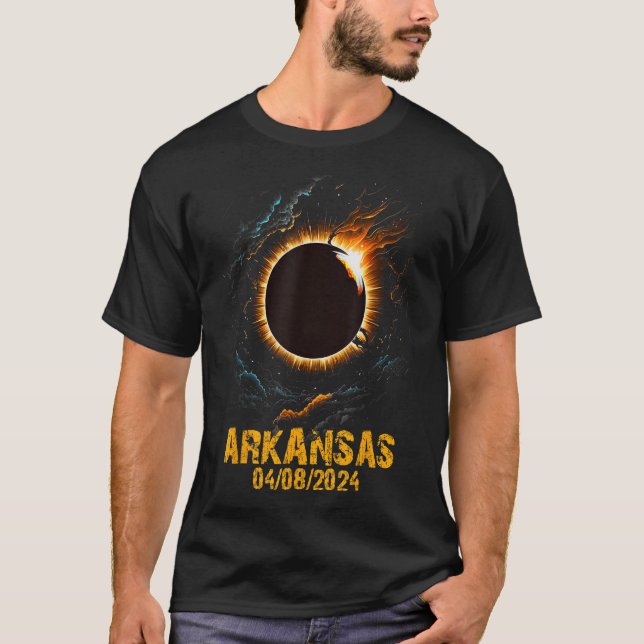 Camiseta Eclipse Conmemorativo 8 de abril de 2024 Arkansas  (Anverso)