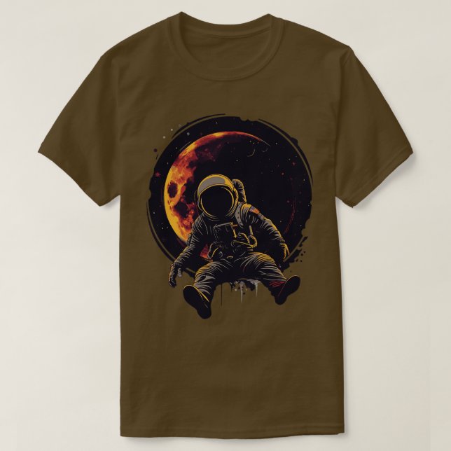 Camiseta Eclipse de astronauta (Diseño del anverso)