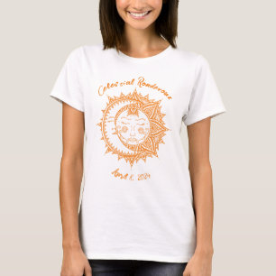 Camiseta Eclipse de Encuentro Celestial Personalizado 