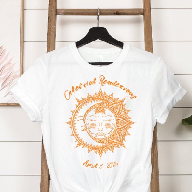 Camiseta Eclipse de Encuentro Celestial Personalizado  (Women's solar eclipse t-shirt
)