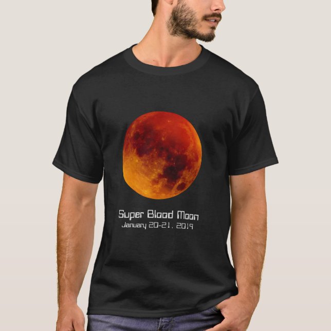 Camiseta Eclipse de luna Super Sangre 2019 (Anverso)