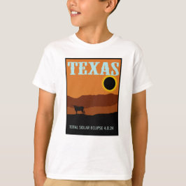 Camiseta Eclipse de póster de viajes de Texas