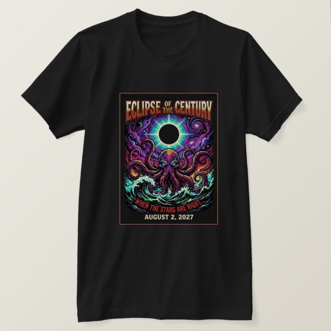Camiseta Eclipse Del Siglo Cthulhu Lovecraft Eldritch (Anverso del diseño)